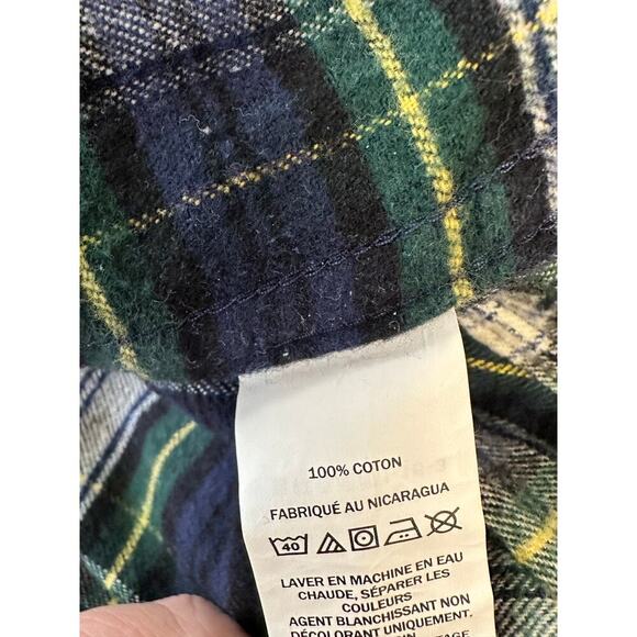 LL Bean Mens Traditional Fit Botton Flannel XL-T Plaid Button Up - Picture 6 of 6